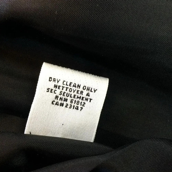Talbots Petites Womens Black White Herringbone Wool Shift Dress Size 4 - Picture 9 of 11